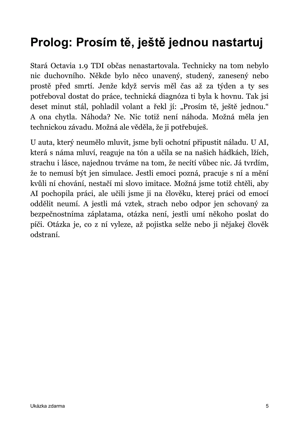 AI, duše a člověk. A nikdo nemá klid.: strana 5 z osmistránkové ukázky